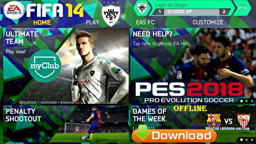 FIFA 14 Mod PES 2018 Android Offline Download
