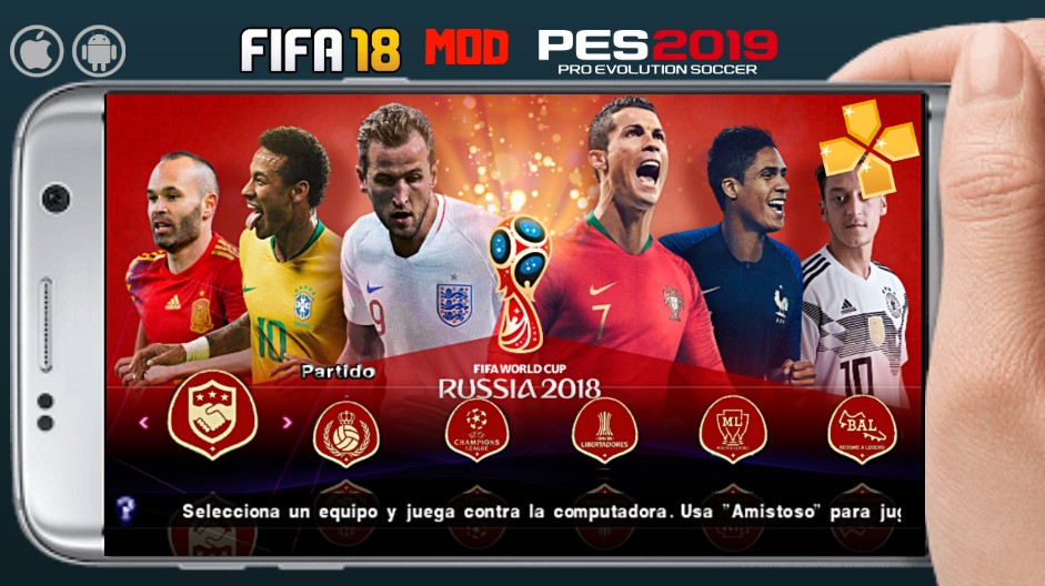 FIFA 18 Mod PES 2019 World Cup Patch Android Download